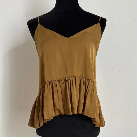 Sandro Golden mustard Camisole Top - Picture 1 of 13